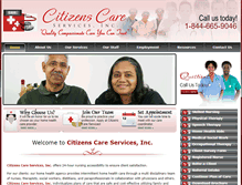 Tablet Screenshot of citizenshealthcareservices.com